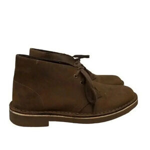 Clarks Bushacre Dark Brown Leather Chukka Boots 6